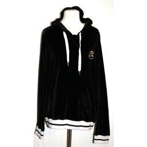 Santa Cruz Skateboard Women's Large L Hoodie Black Skater Sweatshirt Velvet Feel
